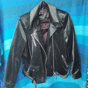 Velvet moto jacket